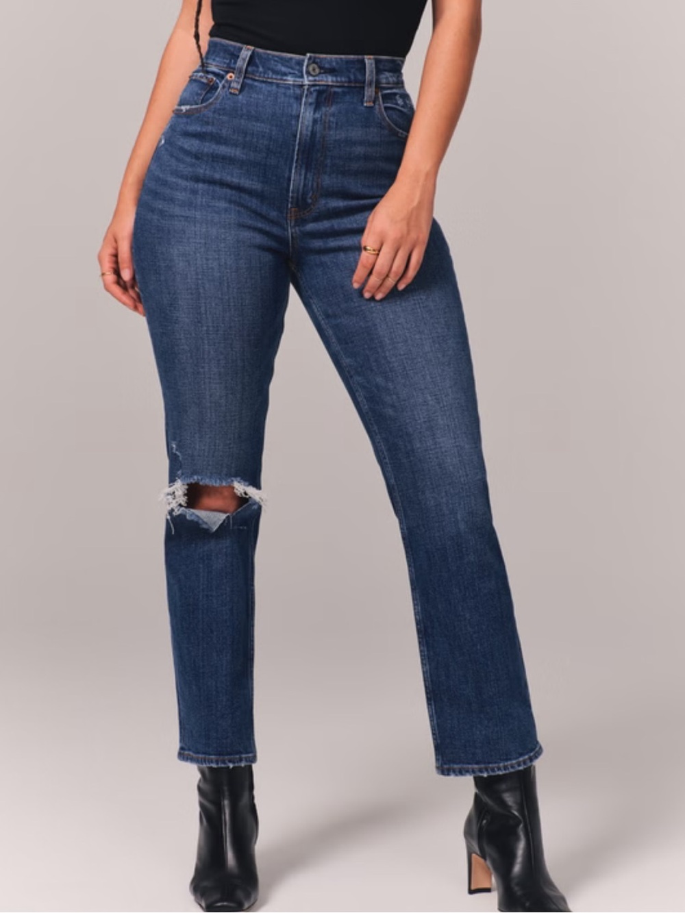 Abercrombie & Fitch Ultra High Rise Ankle Straight Jeans